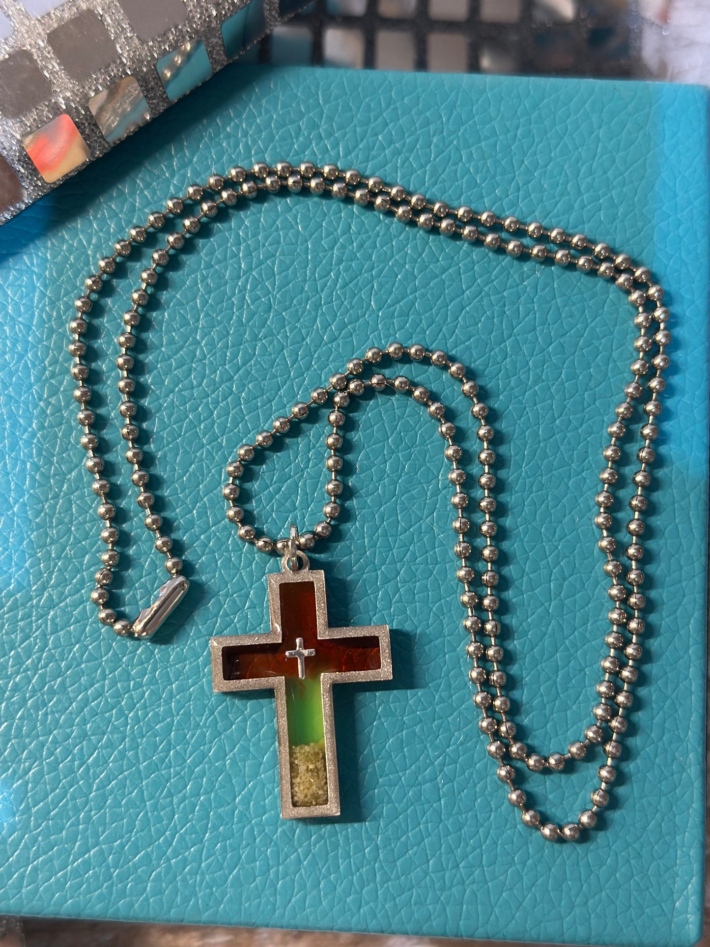 Beach Theme Cross Necklace