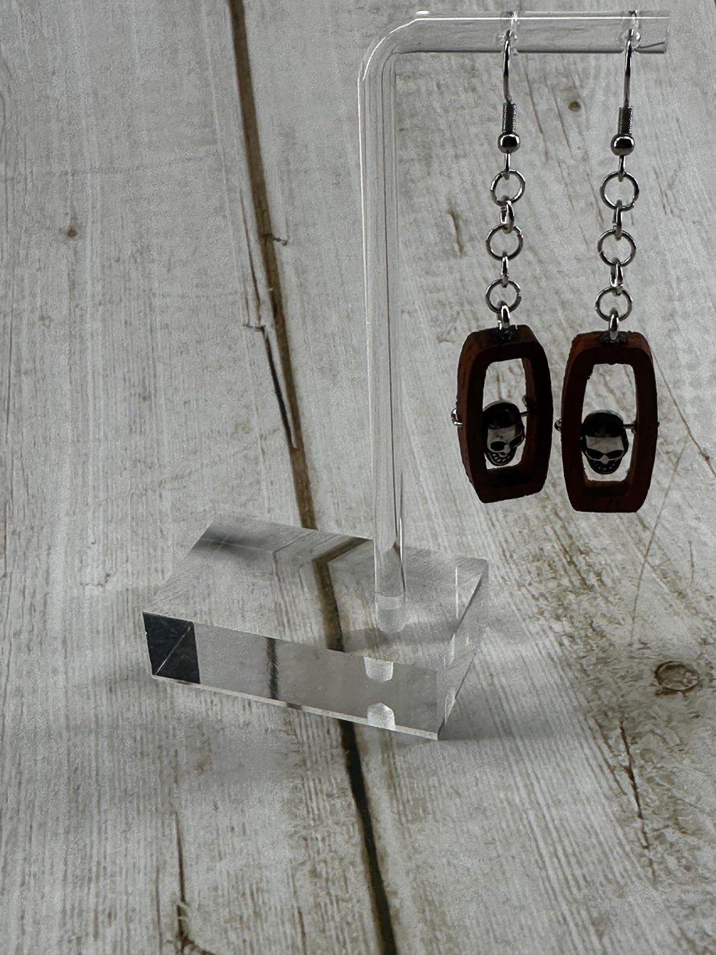 Skeleton Head Dangle Earrings