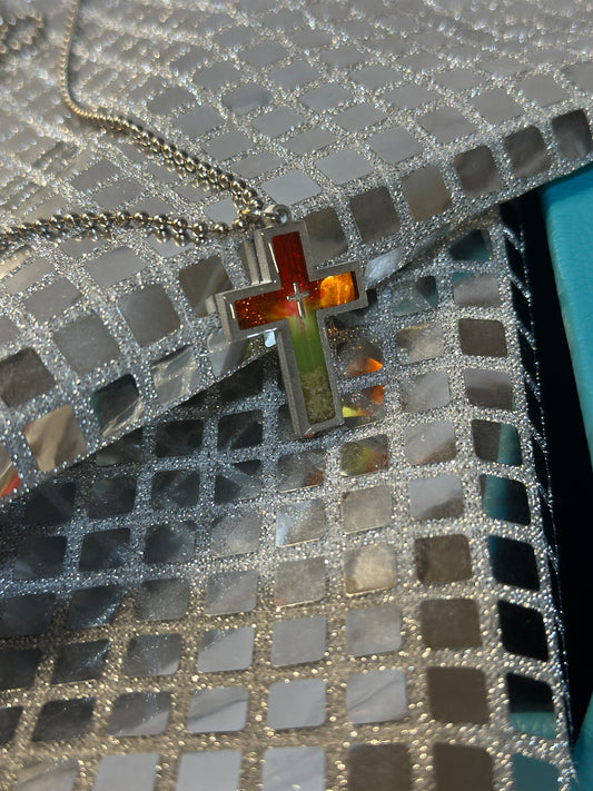 Beach Theme Cross Necklace