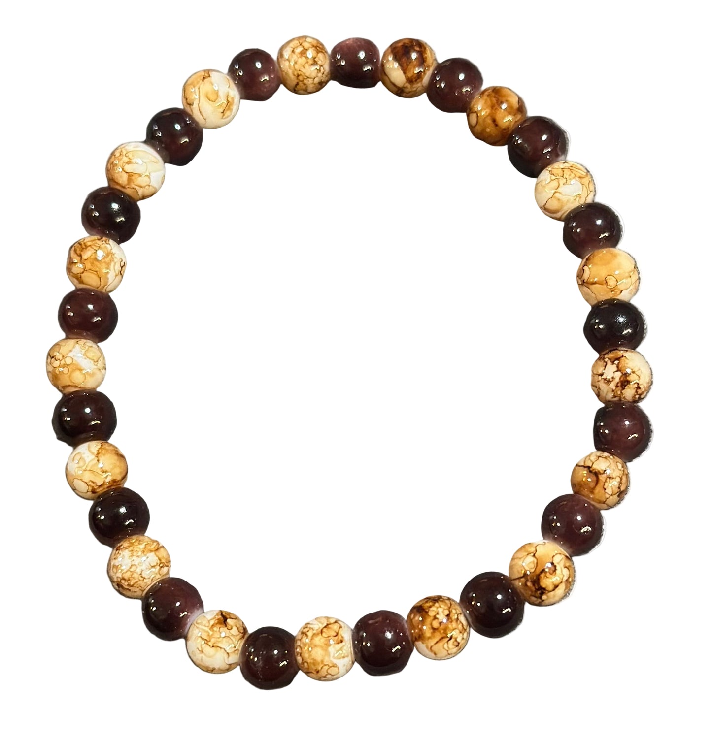 Brown Glass Beaded Bracelet