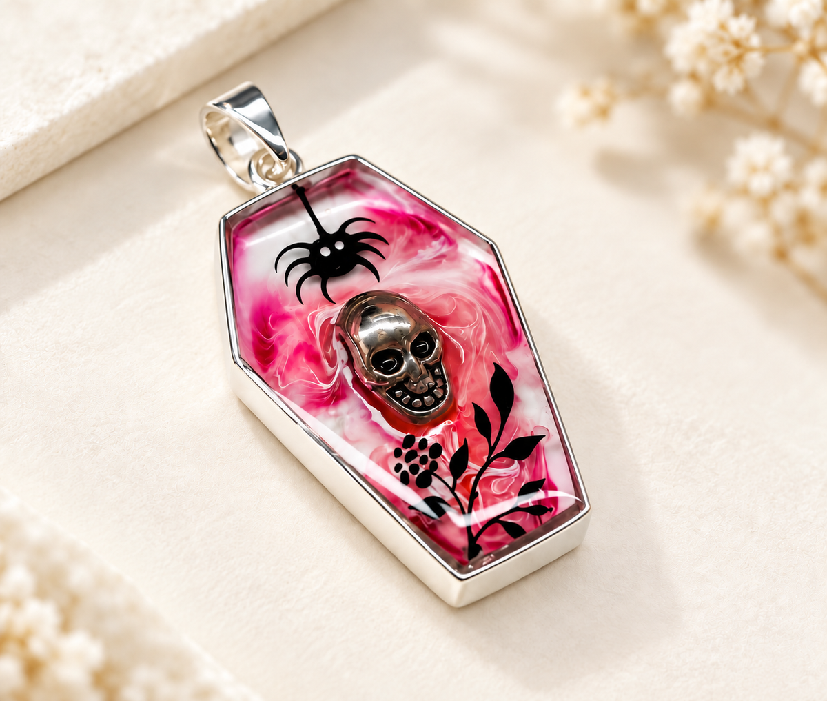 Skeleton 925 Sterling Silver Pendant