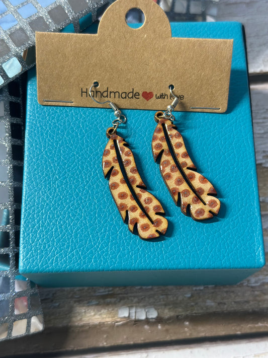 Large Leaf Dangle Earrings