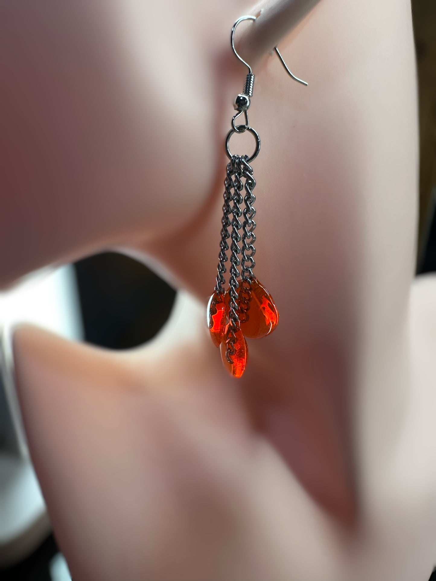 Red Dangle Earrings