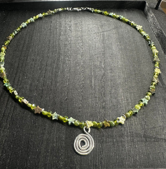 Camouflage 925 Sterling Silver Necklace