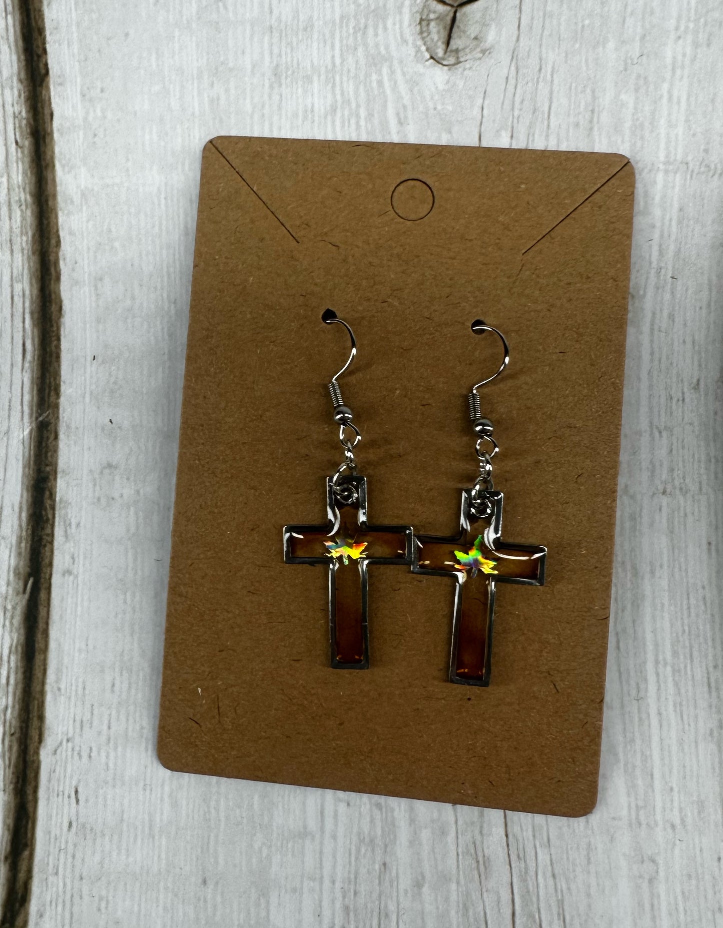 Fall Cross Earrings