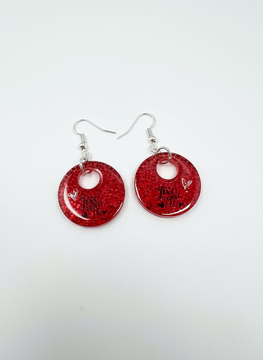 Red Dangle Earrings