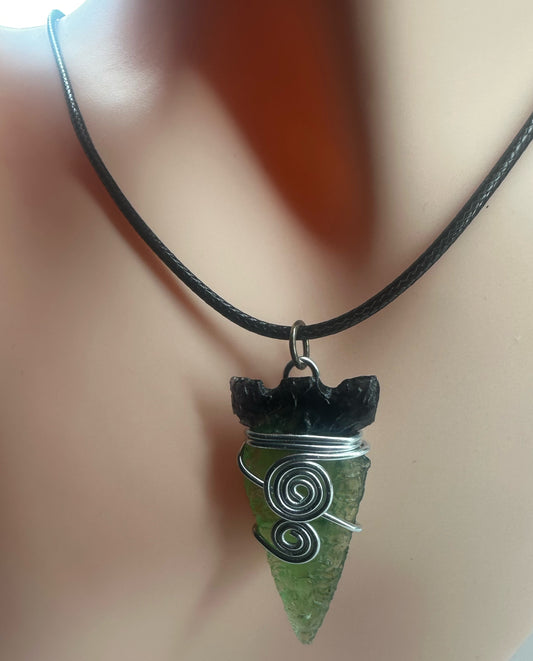 Wire Wrapped Arrowhead Necklace
