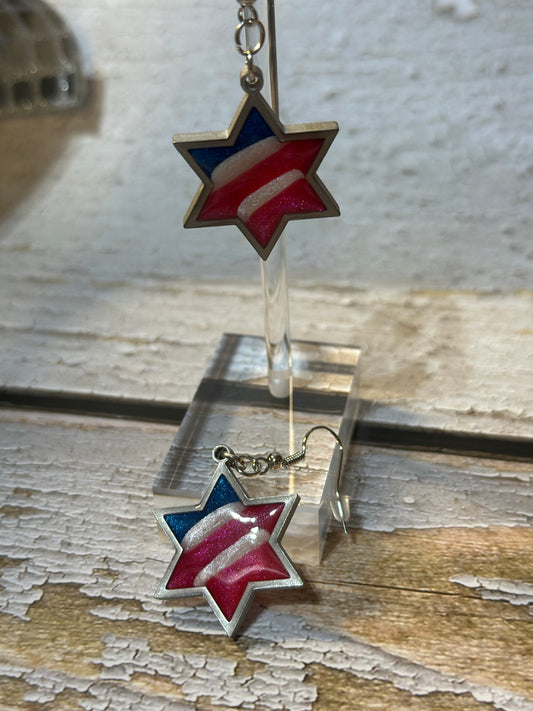 Star of David Resin Earrings
