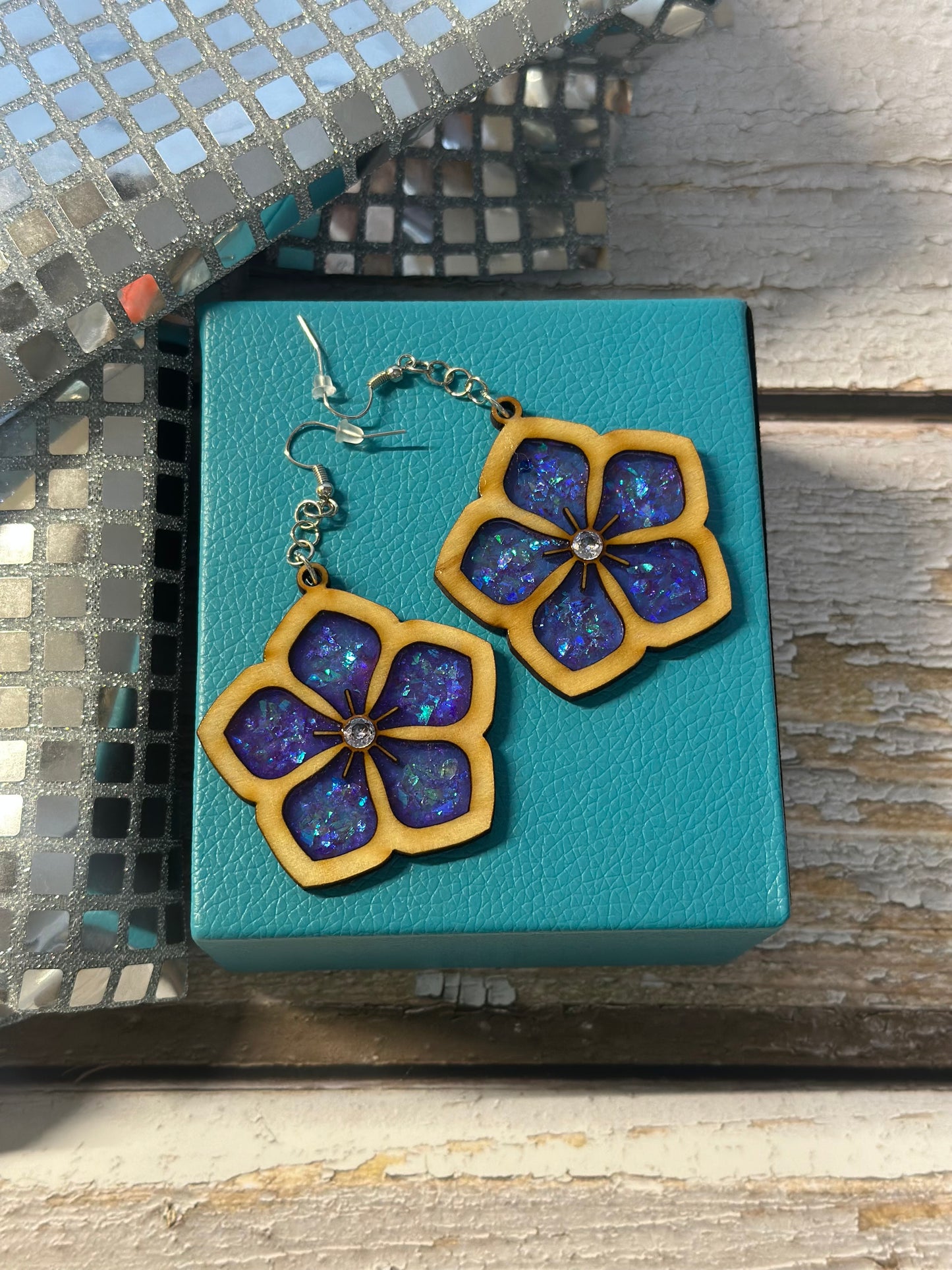 Large Flower Dangle Earrings