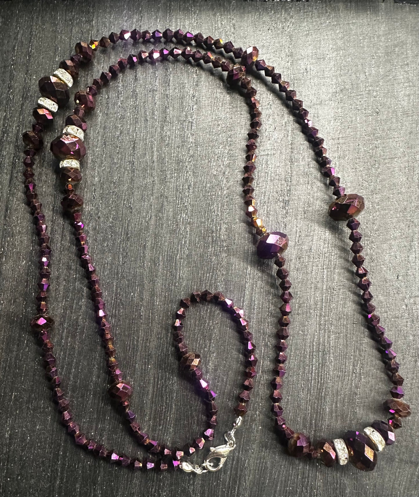 Long Beaded Rope Style Necklace