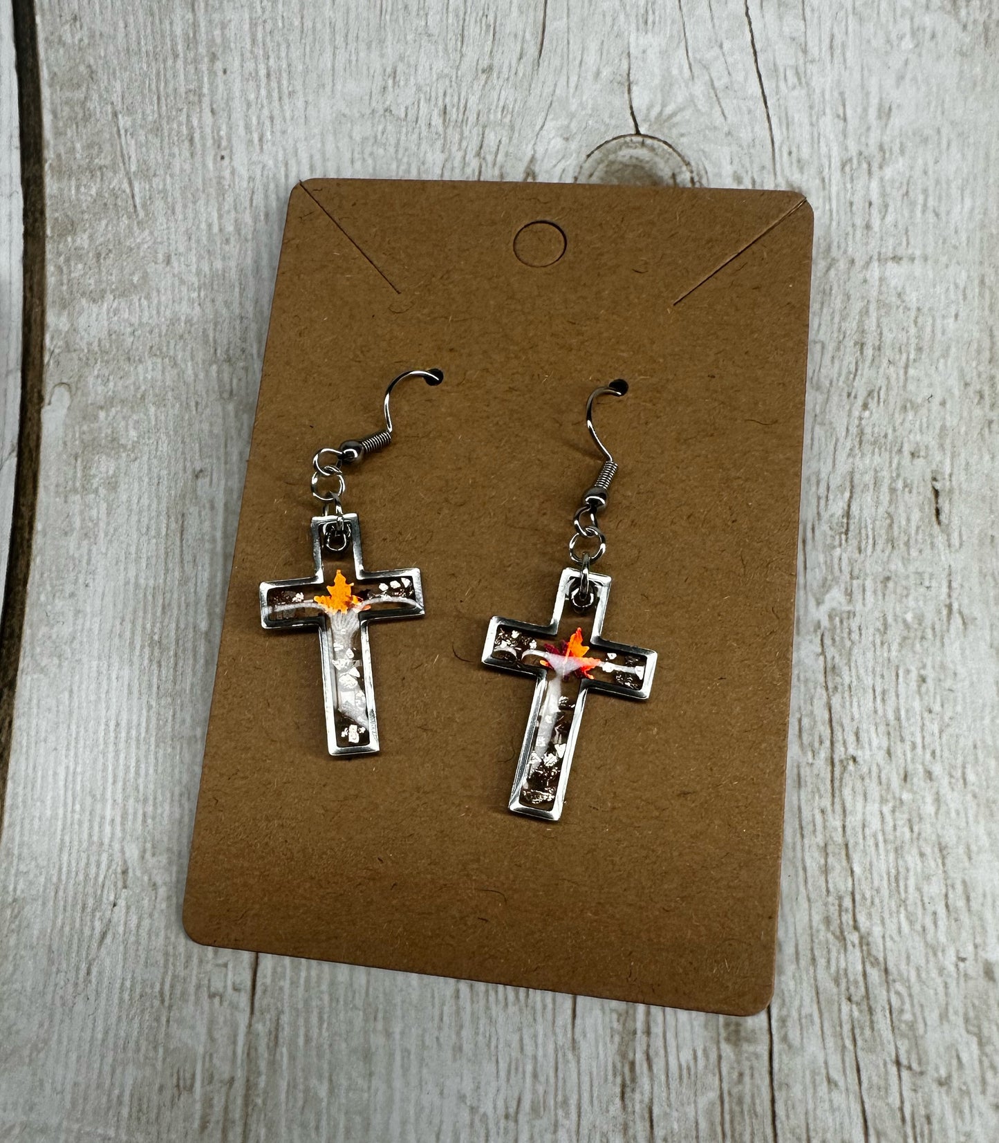 Fall Cross Earrings
