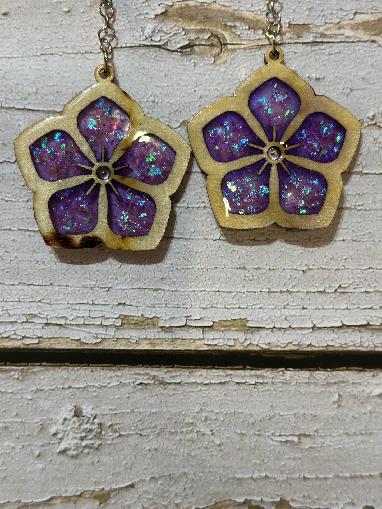 Large Flower Dangle Earrings
