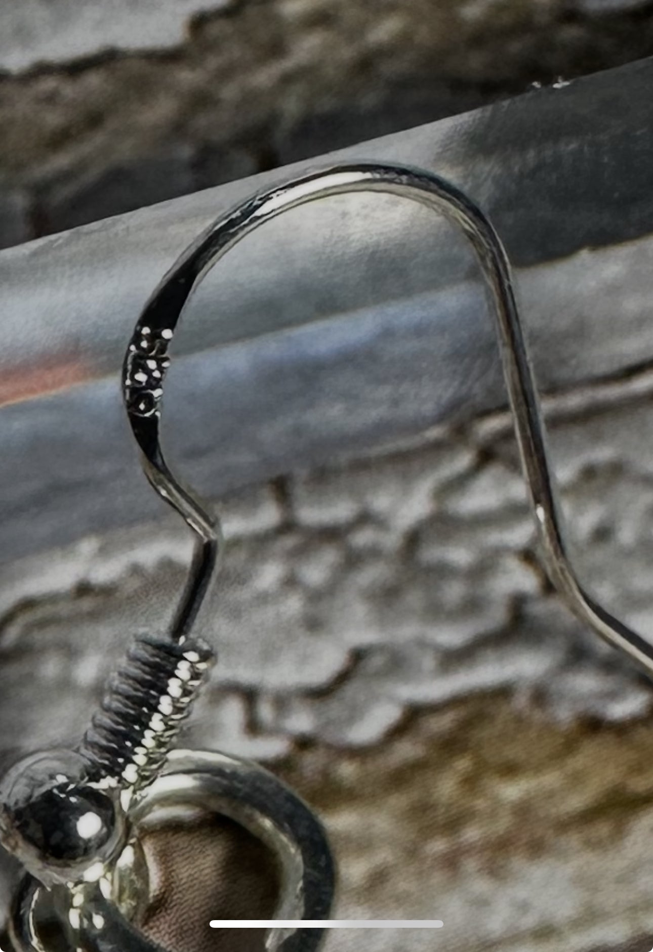 Sterling Silver Hammered Dangle Earrings