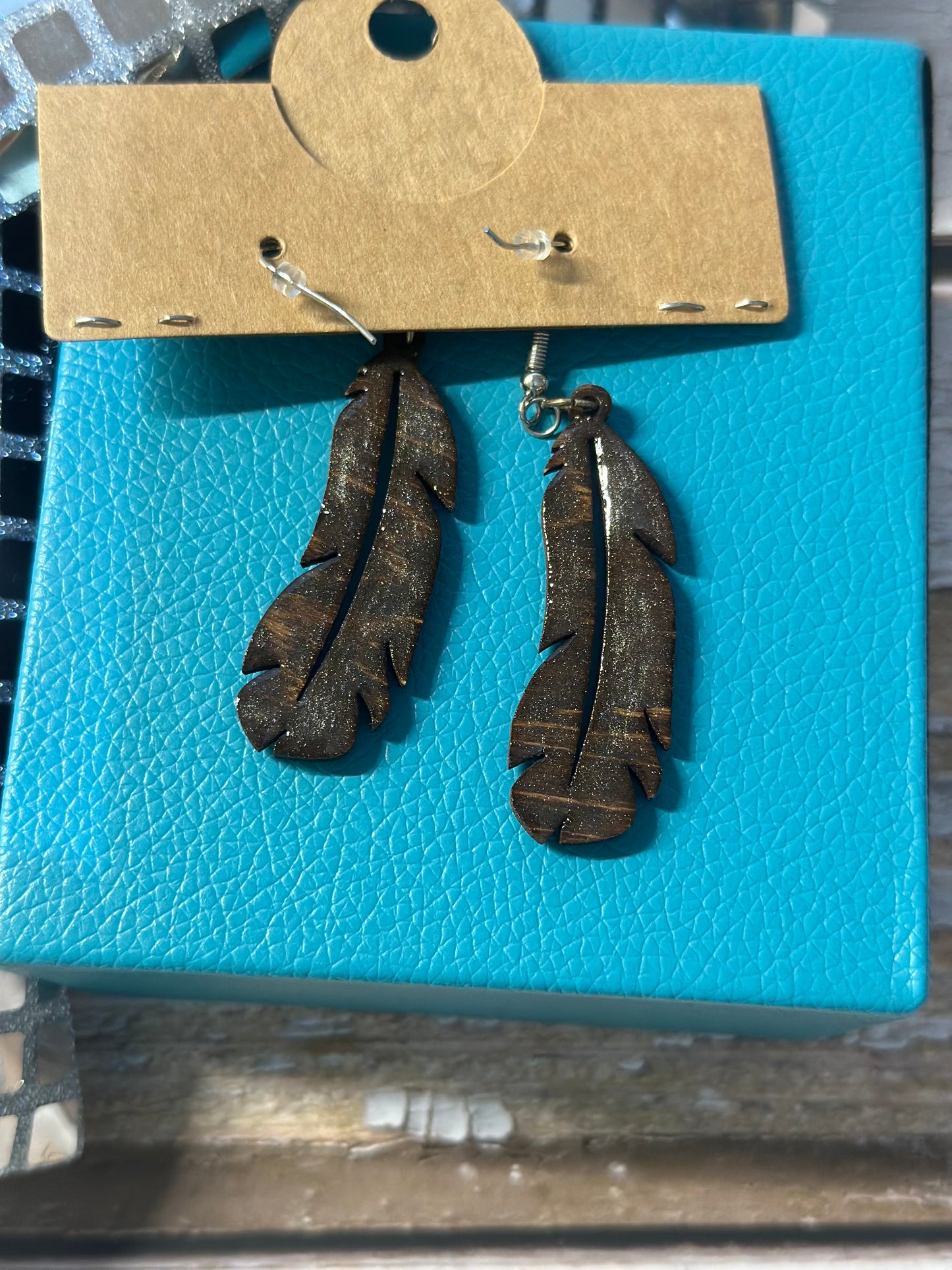 Large Leaf Dangle Earrings