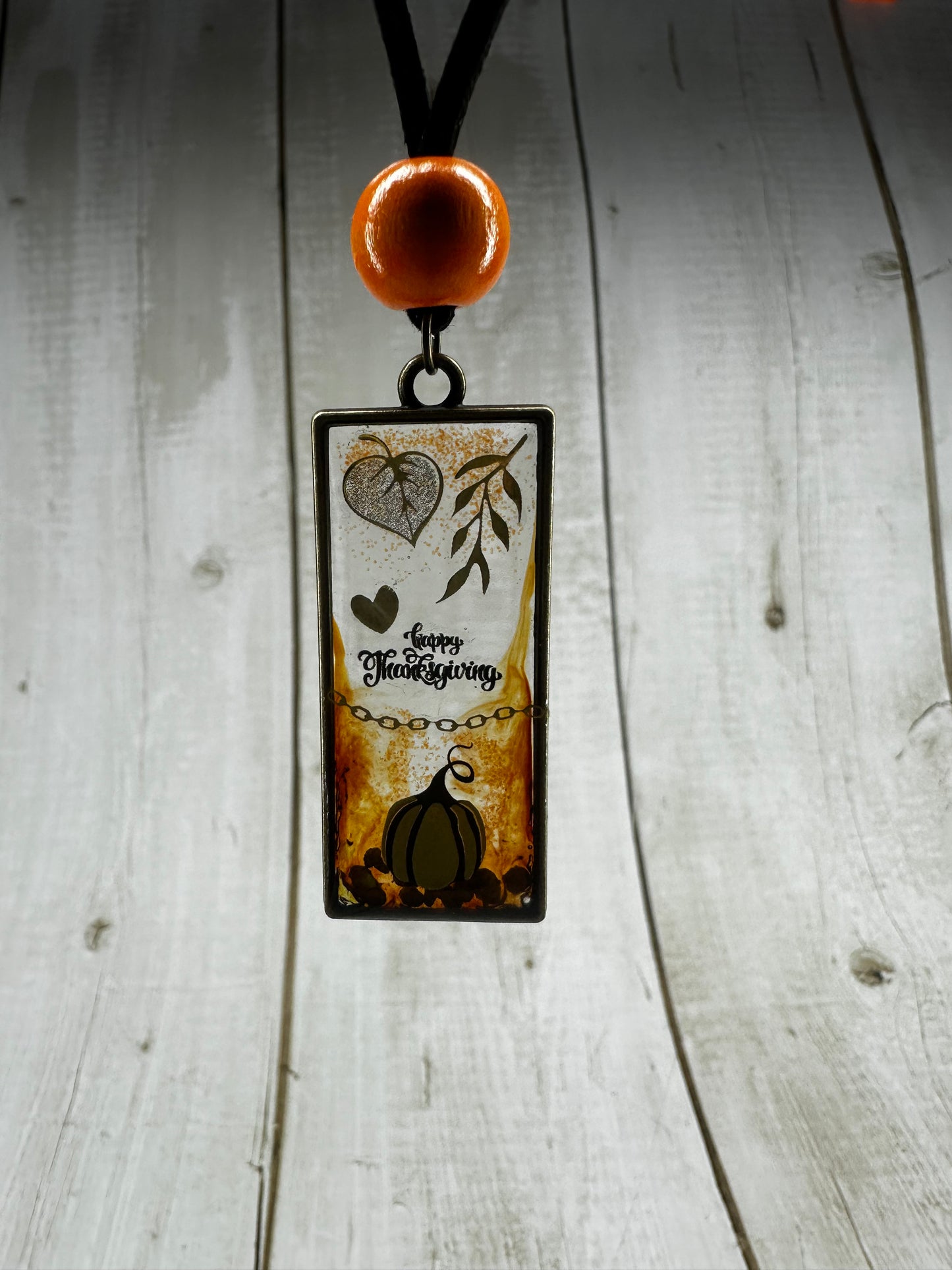 Happy Thanksgiving Pendant Necklace