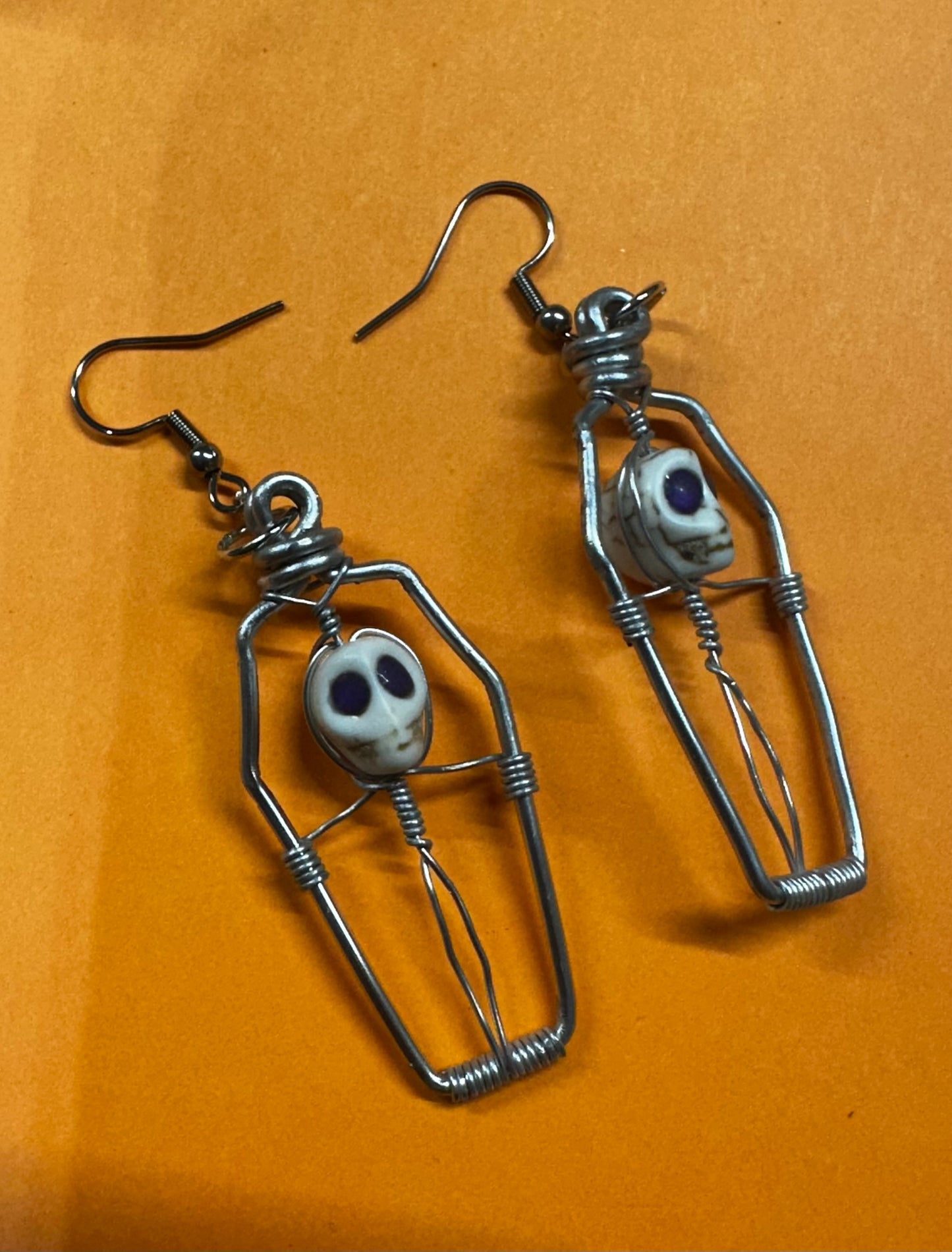 Skeleton Casket Earrings