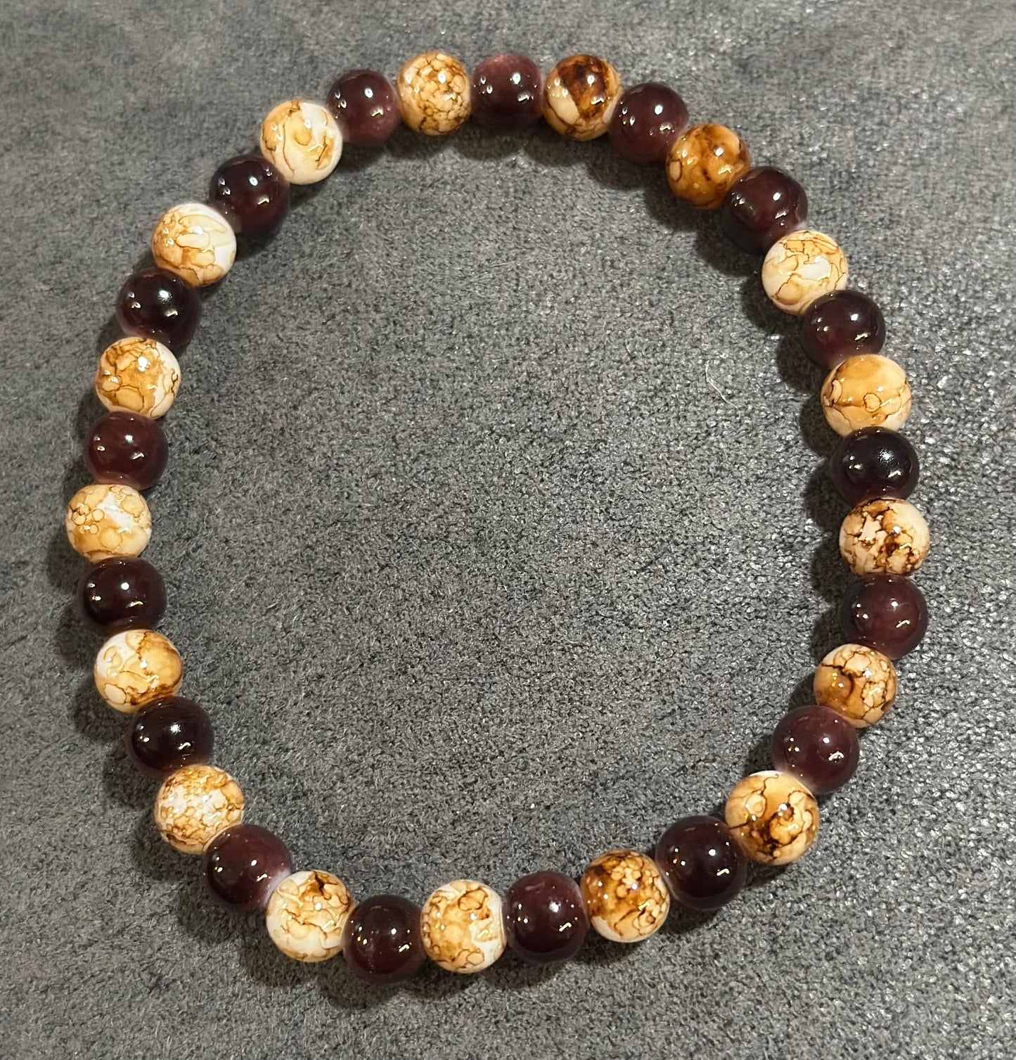Brown Glass Beaded Bracelet