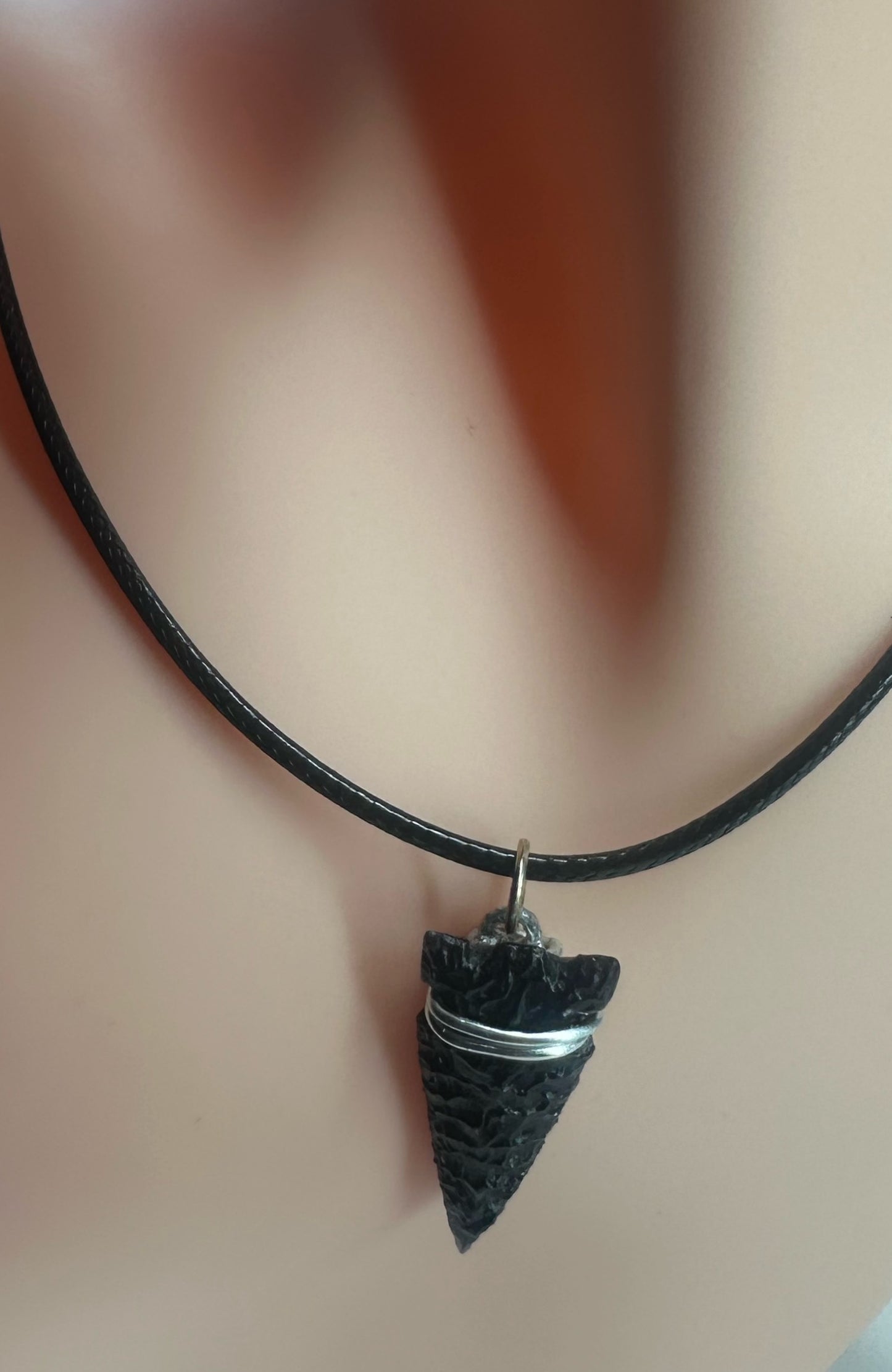 Black Arrowhead Necklace