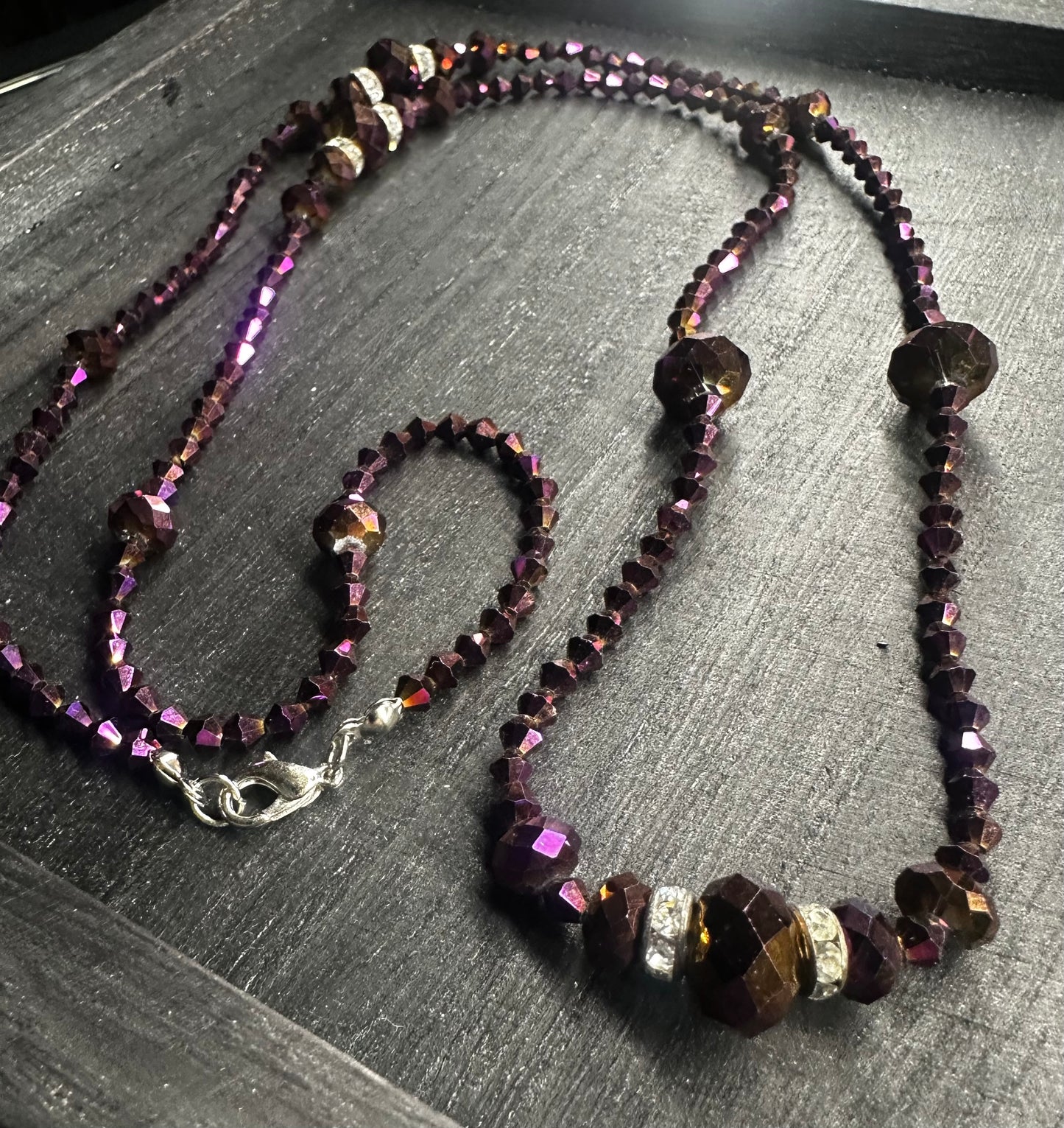 Long Beaded Rope Style Necklace