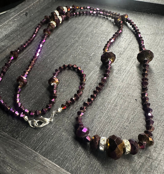 Long Beaded Rope Style Necklace